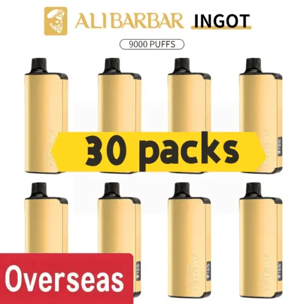 Alibarbar Ingot 9000 puffs-30 pack Multiple flavors(Ship from oversea)