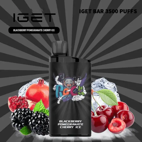 IGET BAR BLACKBERRY POMEGRANATE CHERRY ICE 3500 Puffs Disposable Vape