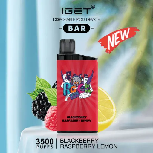 IGET BAR BLACKBERRY RASPBERRY LEMON 3500 Puffs Disposable Vape