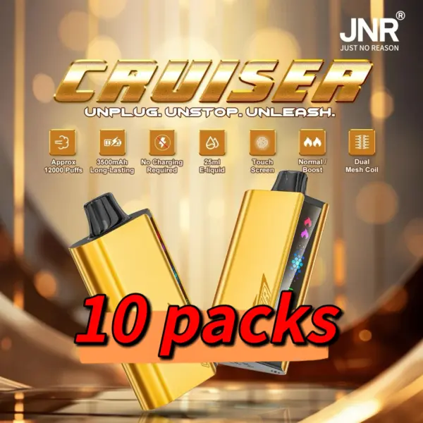JNR Cruiser 12000 Puffs –10 packs (Ship from oversea)