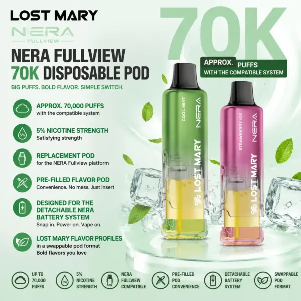 Lost Mary NERA Fullview 70K Disposable Pod