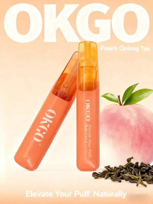 OKGO 6500 Puffs Peach Oolong Tea-10 Pack