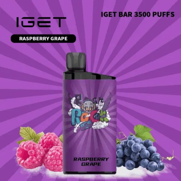 IGET BAR RASPBERRY GRAPE 3500 Puffs