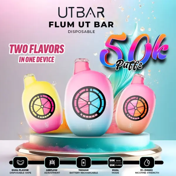Flum UT Bar 50K Disposable Vape Tobacco / Gold Tobacco