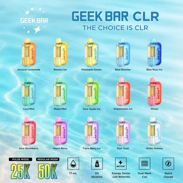 Geek Bar CLR 50K Disposable Vape 17ml 50mg