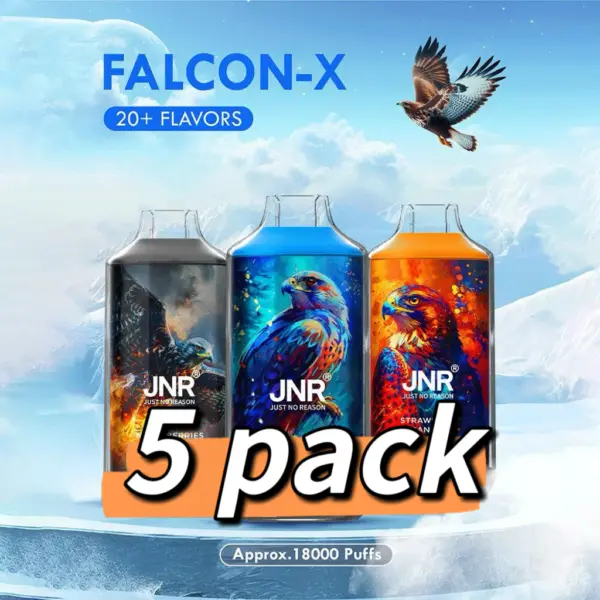 JNR Falcon-X 18000 Puffs 5 Pack (Ship from oversea)