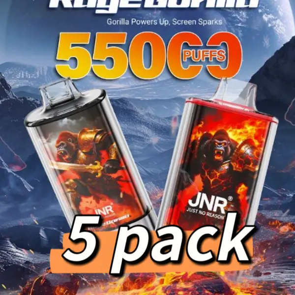 JNR Rage Grilla 55000 Puffs 5 Packs (Ship from oversea)