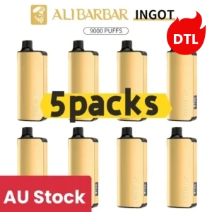 ALIBARBAR INGOT 9000 Puffs DTL Version – 5 Packs
